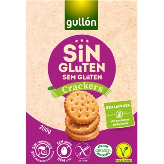 Bolachas Crackers Vegan sem Lactose sem Glúten embalagem 200 g - Gullón