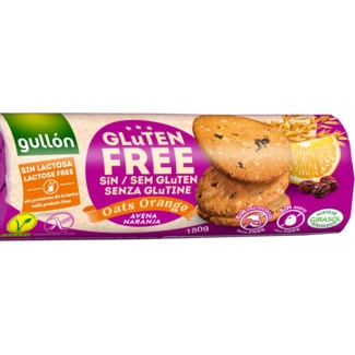 Bolachas de Aveia com Laranja Vegetarianas sem Lactose sem Glúten embalagem 180 g - Gullón