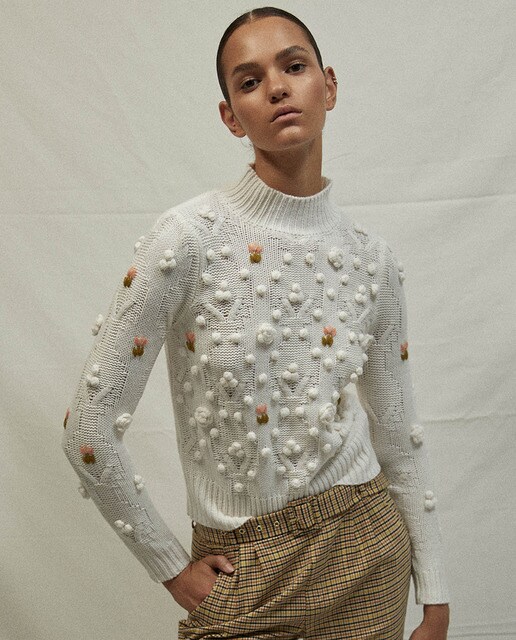 Jersey de mujer con detalle de madroños · Sfera · El Corte Inglés