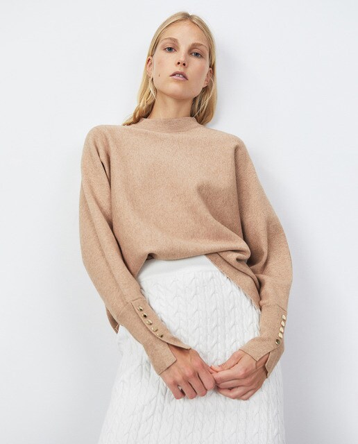 Jersey de mujer liso con botones en puño · Sfera · El Corte Inglés