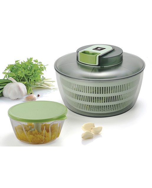 Imagen 0 de Escurridor giratorio de ensaladas + mini picadora manual