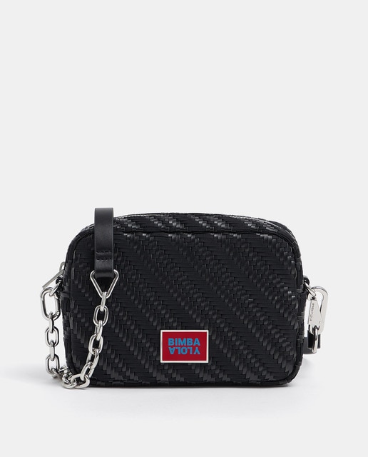 Bandolera mini trenzada en negro con cremallera · Bimba y Lola · El Corte  Inglés