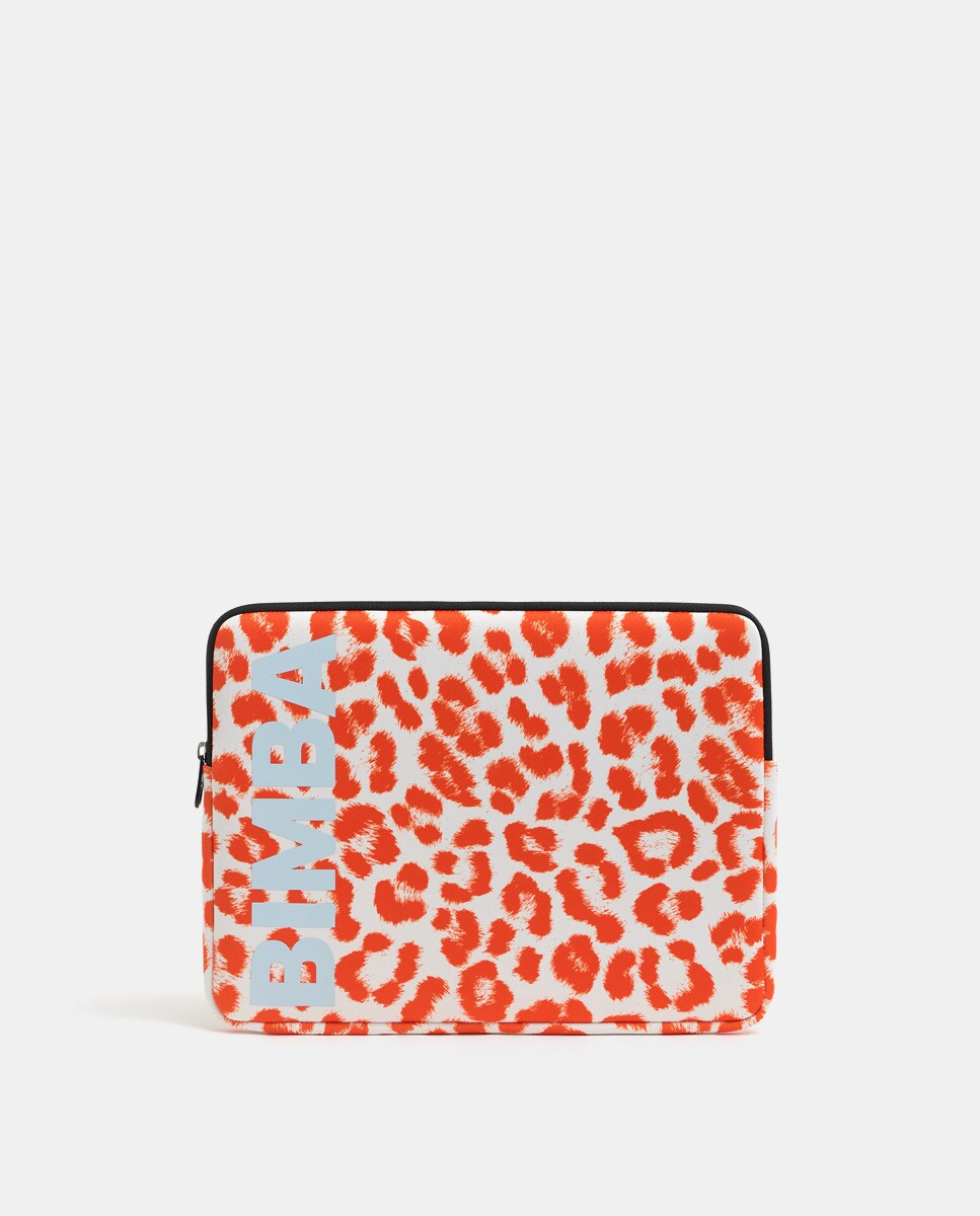 Funda portátil pequeña con estampado animal print en naranja · Bimba y Lola  · El Corte Inglés