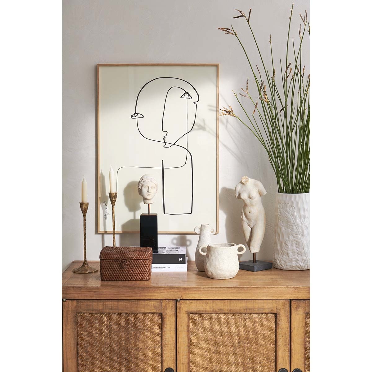 Figura decorativa Mini cântaro alongado Areia Bege-4