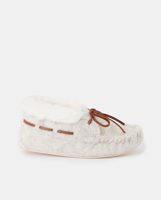 Comprar Zapatilla tipo mocasín de mujer de fieltro · Unit · Hipercor