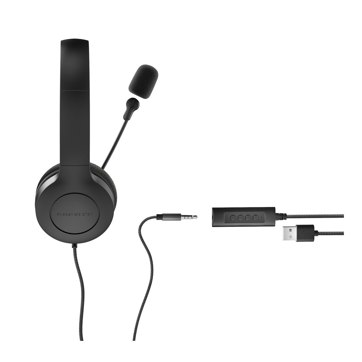 Auriculares de diadema Energy Sistem Headset Office 3 negros Negro-4