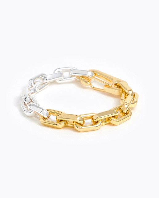 Pulsera eslabones dorados y plateados · Bimba y Lola · El Corte Inglés