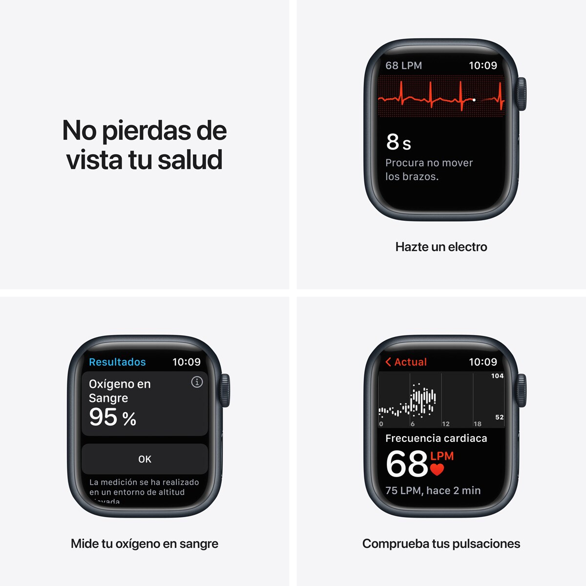 Apple Watch Series 7 GPS + Cellular, 41mm Caja de aluminio Medianoche -  Correa deportiva Medianoche · El Corte Inglés
