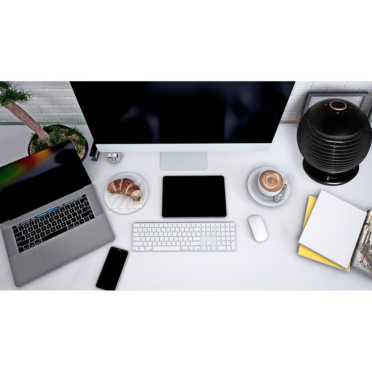 Termoventilador Haverland WOW con sistema de seguridad pata bebés Negro-7