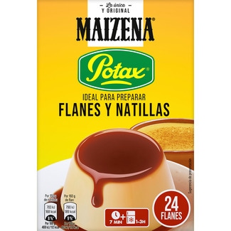 Potax preparado para flan o natillas para 24 flanes estuche 195 g - Maizena