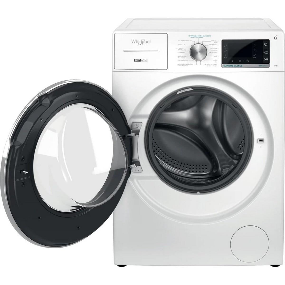 Máquina de Lavar Roupa Whirlpool W8 W946WR SPT Carga Frontal e Tecnologia 6º Sentido, de 9 Kg e de 1400 rpm - Branco Branco-3