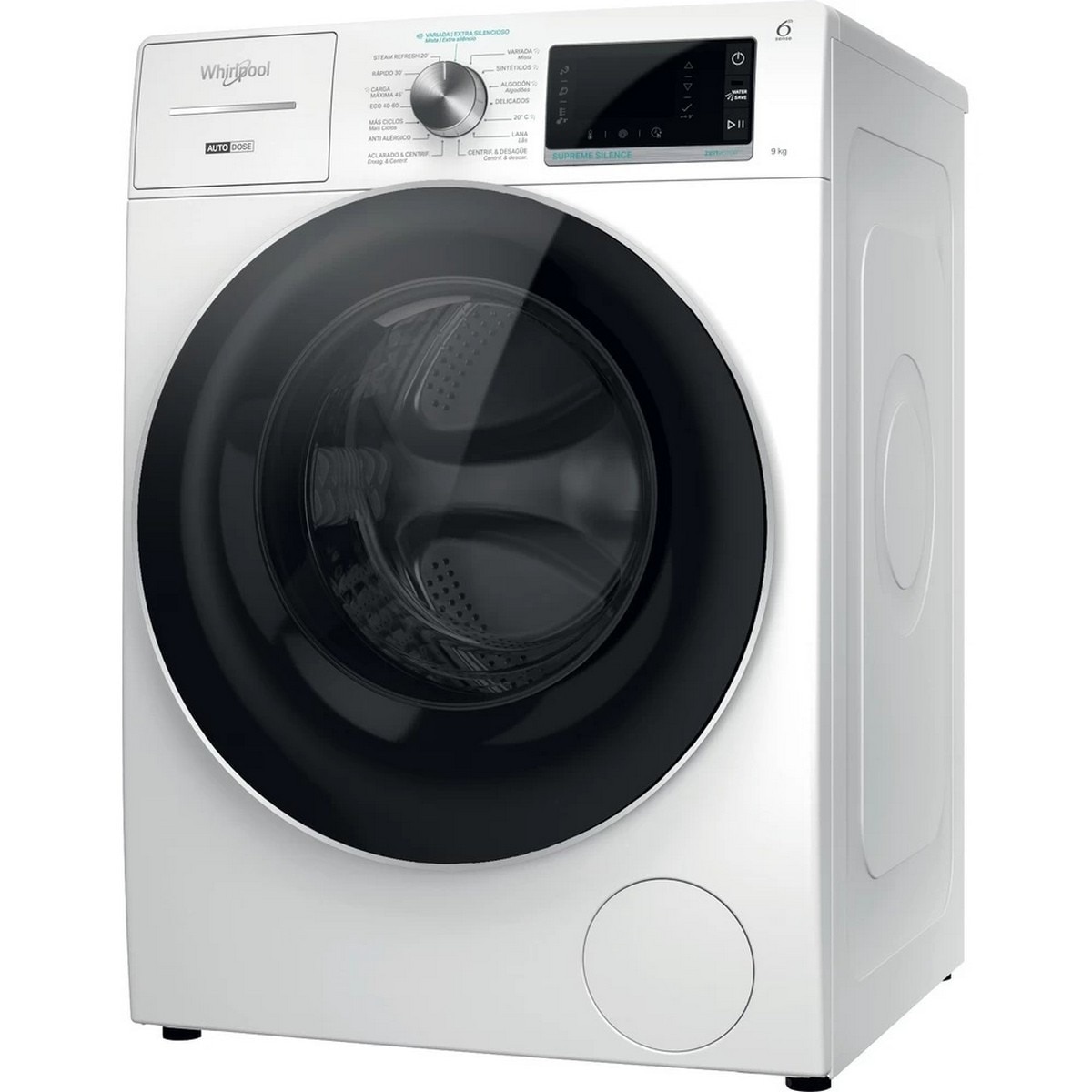 Máquina de Lavar Roupa Whirlpool W8 W946WR SPT Carga Frontal e Tecnologia 6º Sentido, de 9 Kg e de 1400 rpm - Branco Branco-1