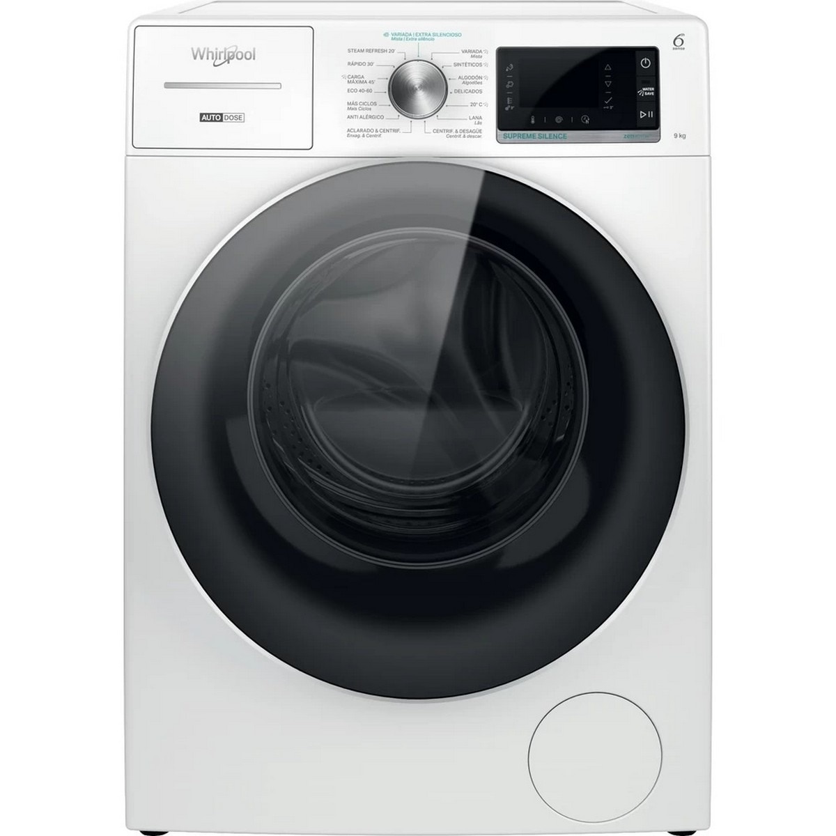 Máquina de Lavar Roupa Whirlpool W8 W946WR SPT Carga Frontal e Tecnologia 6º Sentido, de 9 Kg e de 1400 rpm - Branco Branco-2
