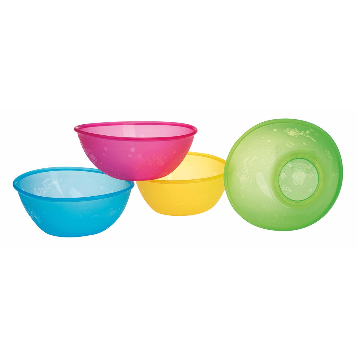 Juego de 4 Boles Nuby (360 ml.) +6 M. multicolor Multicolor-11