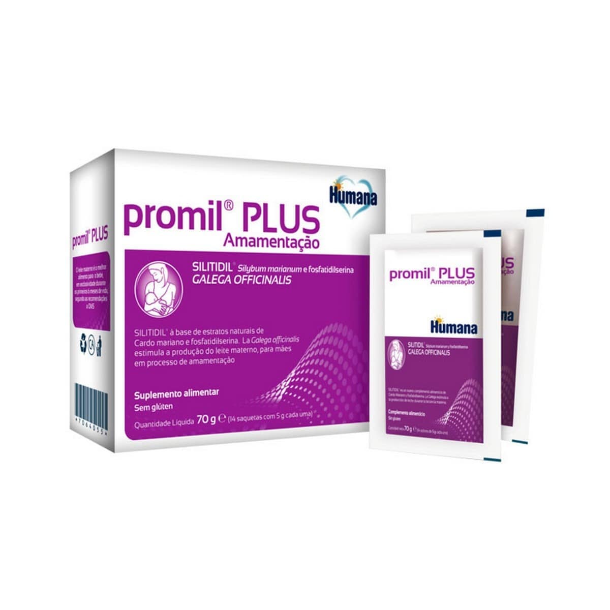 Suplemento Alimentar Promil Plus Amamentação 14 Saquetas Humana 1