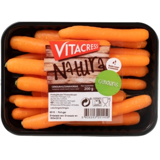 Cenouras Baby embalagem 200 g - Vitacress Natura