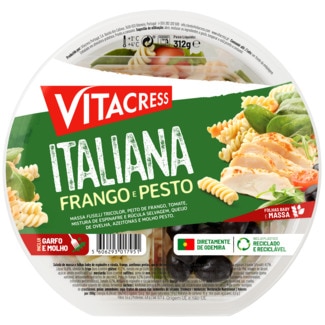 Salada Italiana com Frango e Pesto embalagem 312 g - Vitacress