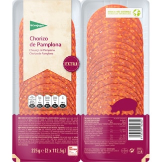 Chouriço de Pamplona em Fatias sem Glúten Pack 2 embalagem 112,5 g - El Corte Inglés
