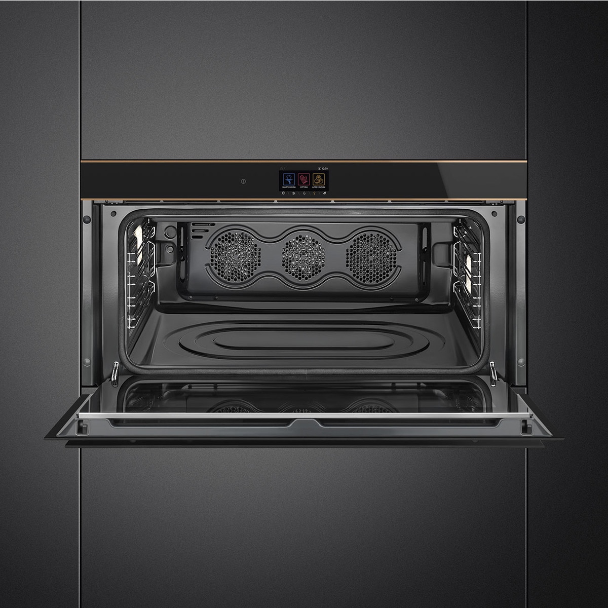 Horno compacto multifunción Smeg pirolítico - SFPR9604TNR Negro / Cobre-4