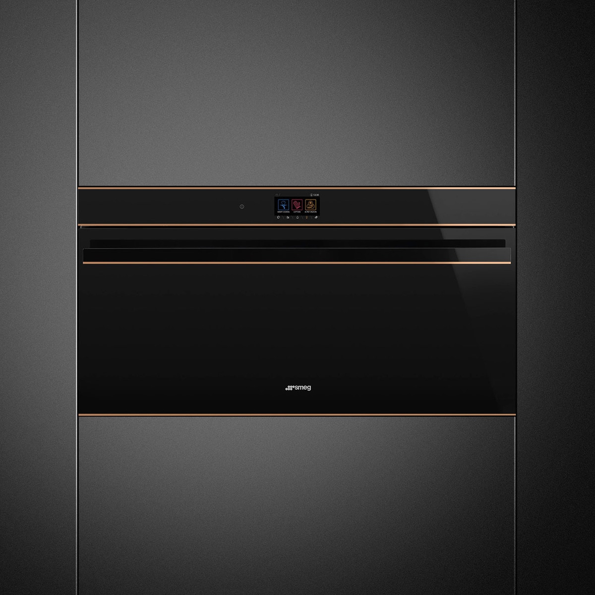 Horno compacto multifunción Smeg pirolítico - SFPR9604TNR Negro / Cobre-3