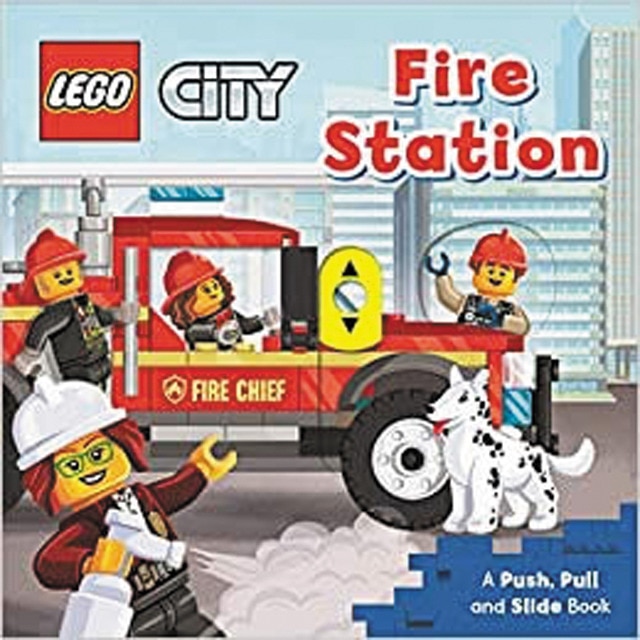 Lego fire station push pull slide 1
