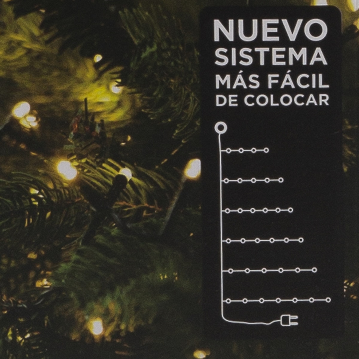 Guirnalda con cable con 400 luces  LED para exterior Navidad El Corte Inglés Blanco-5