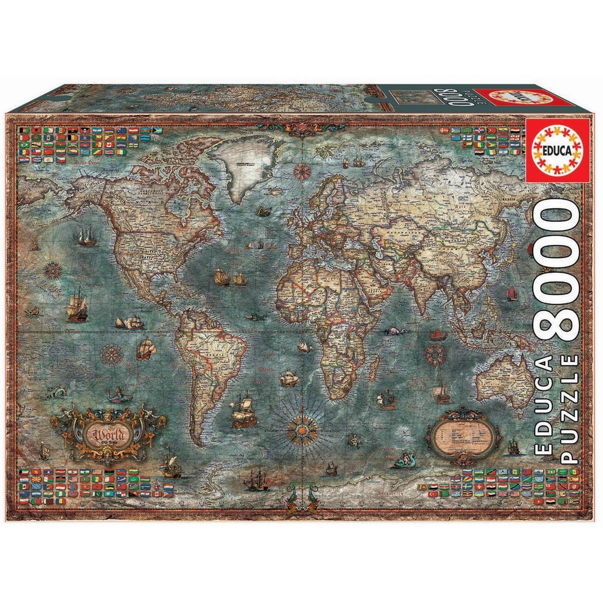 Imagem 0 de Puzzle 8000 piezas mapamundi histórico