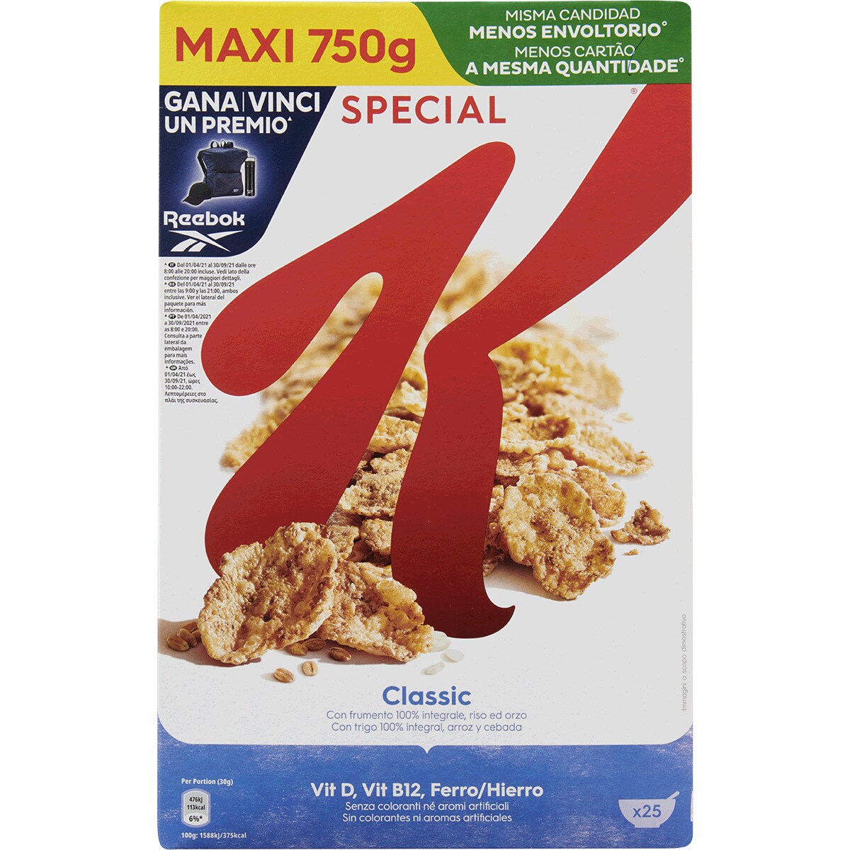Cereais Classic embalagem 750 unidade