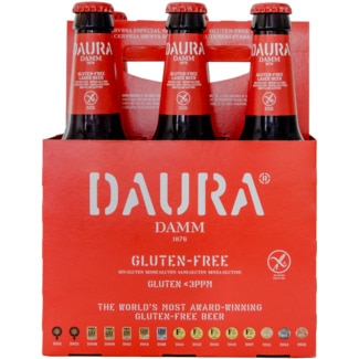 Cerveja Daura sem Glúten Pack 6 garrafa 33 cl - Damm