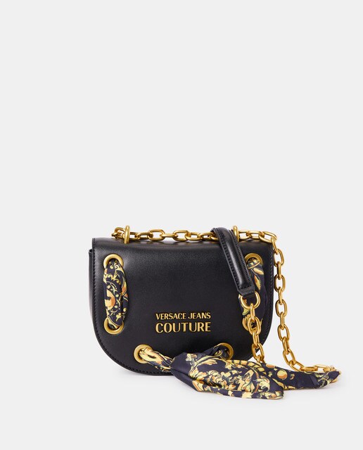 Bandolera mini en negro con asa de cadena · Versace Jeans Couture · El  Corte Inglés