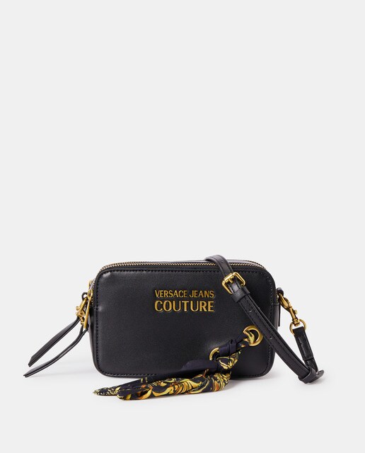 Bandolera mini en negro con doble compartimento y pañuelo · Versace Jeans  Couture · El Corte Inglés