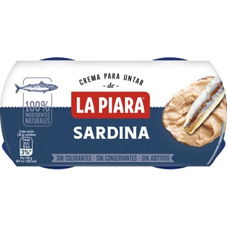 paté crema de sardinas pack 2 lata 75 g - La Piara