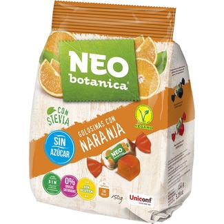 golosinas con naranja sin azúcar, con stevia y sin gluten envase 150 g - Neo Botanica