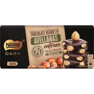 chocolate negro con avellanas enteras sin gluten tableta 150 g - Nestle Dark