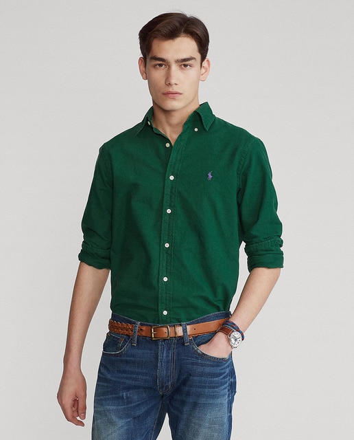 Camisa de hombre de manga larga verde regular fit · Polo Ralph Lauren · El  Corte Inglés