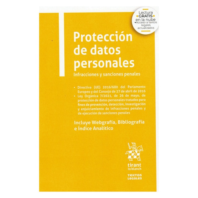 Imagen 0 de Protección de datos personales Infracciones y sanciones penales  (Tapa blanda)