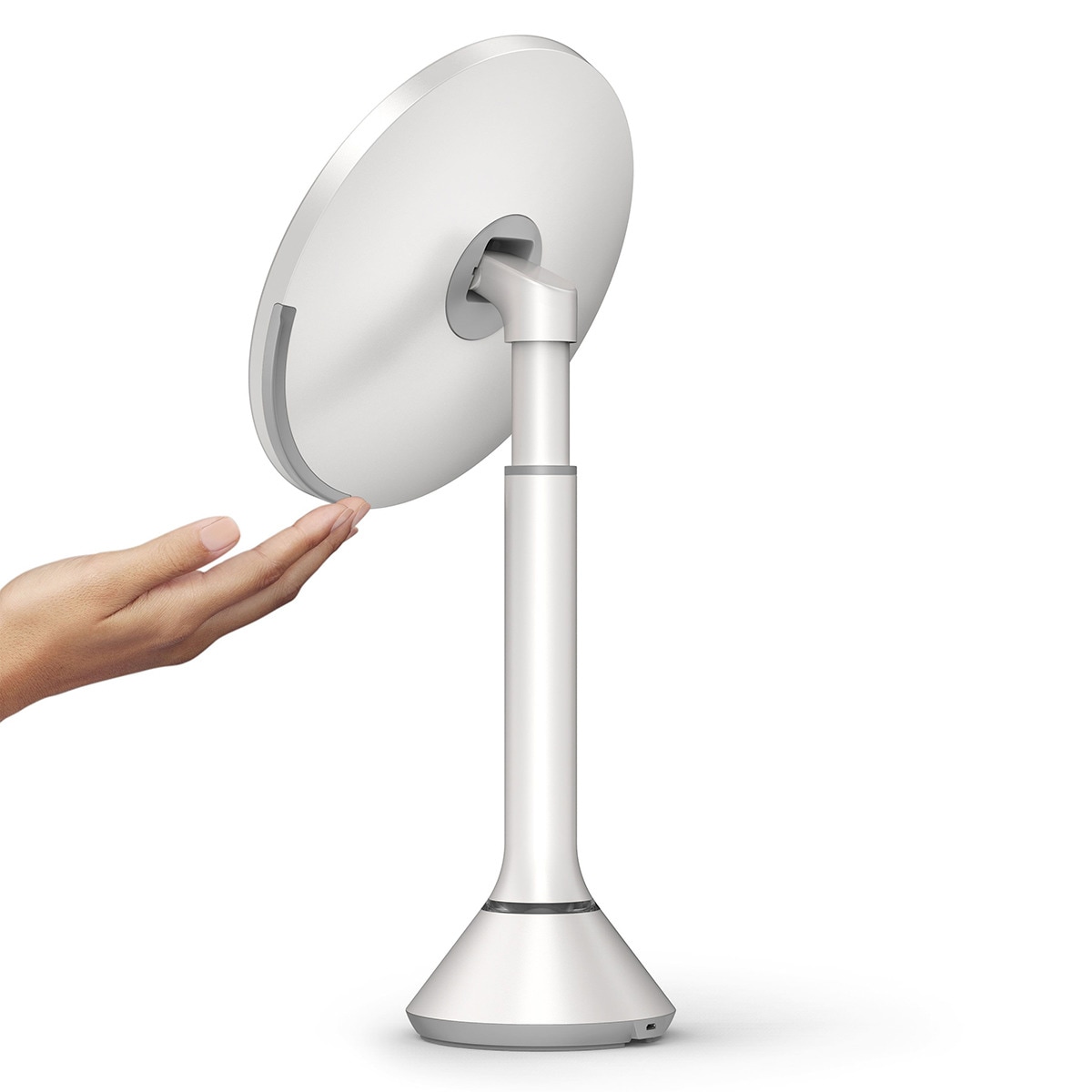 Espelho Cosmético de Mesa LED com Sensor Aço branco-3