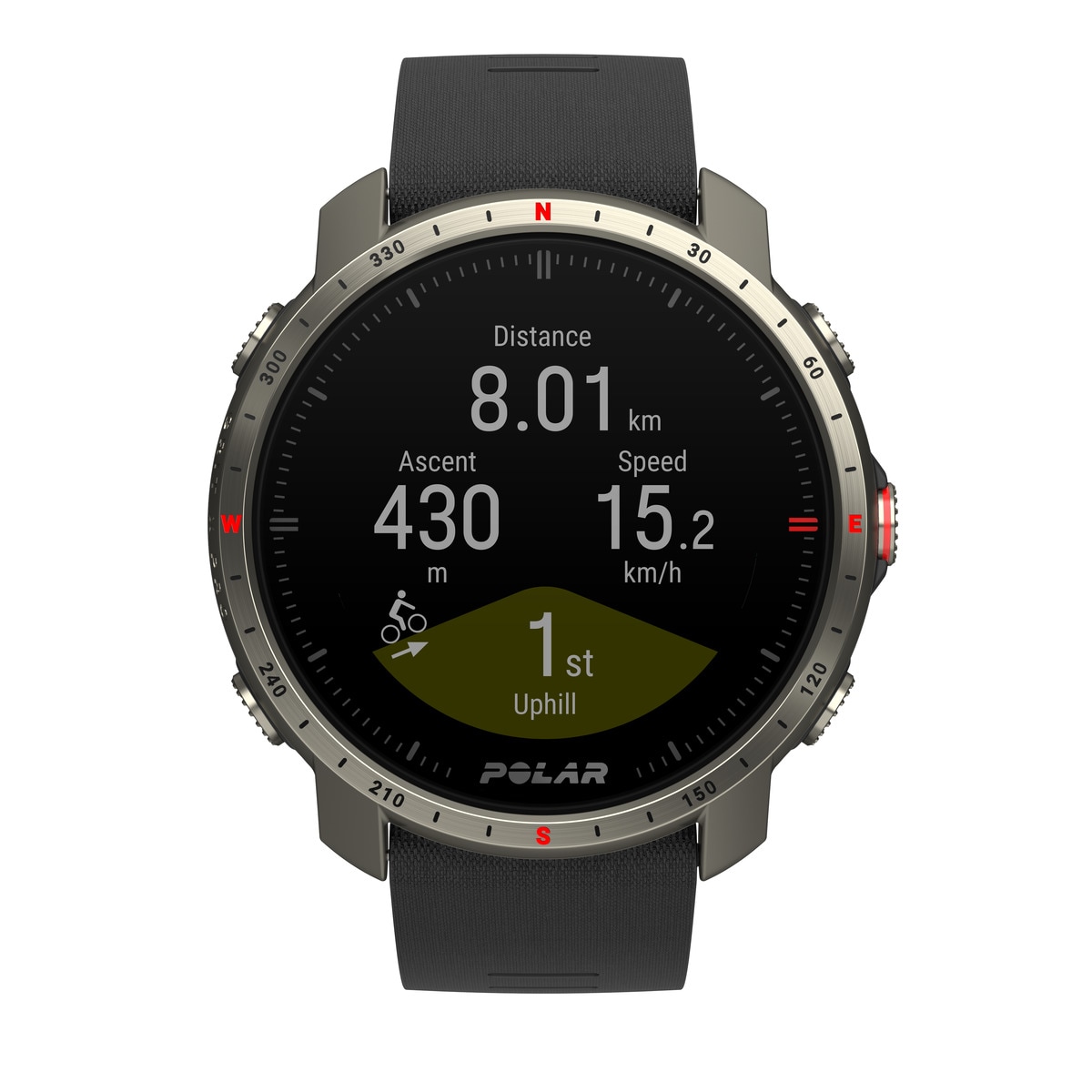 Relógio smartwatch Polar Grit X Pro Zafiro Titan Tamanho M-L Polar Preto/Titânio-8