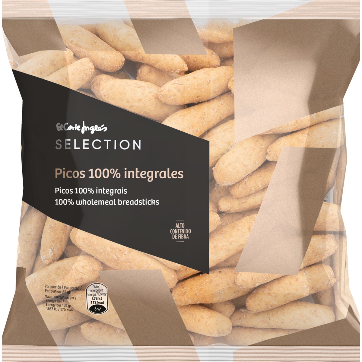 picos de pan 100% integrales bolsa 250 g