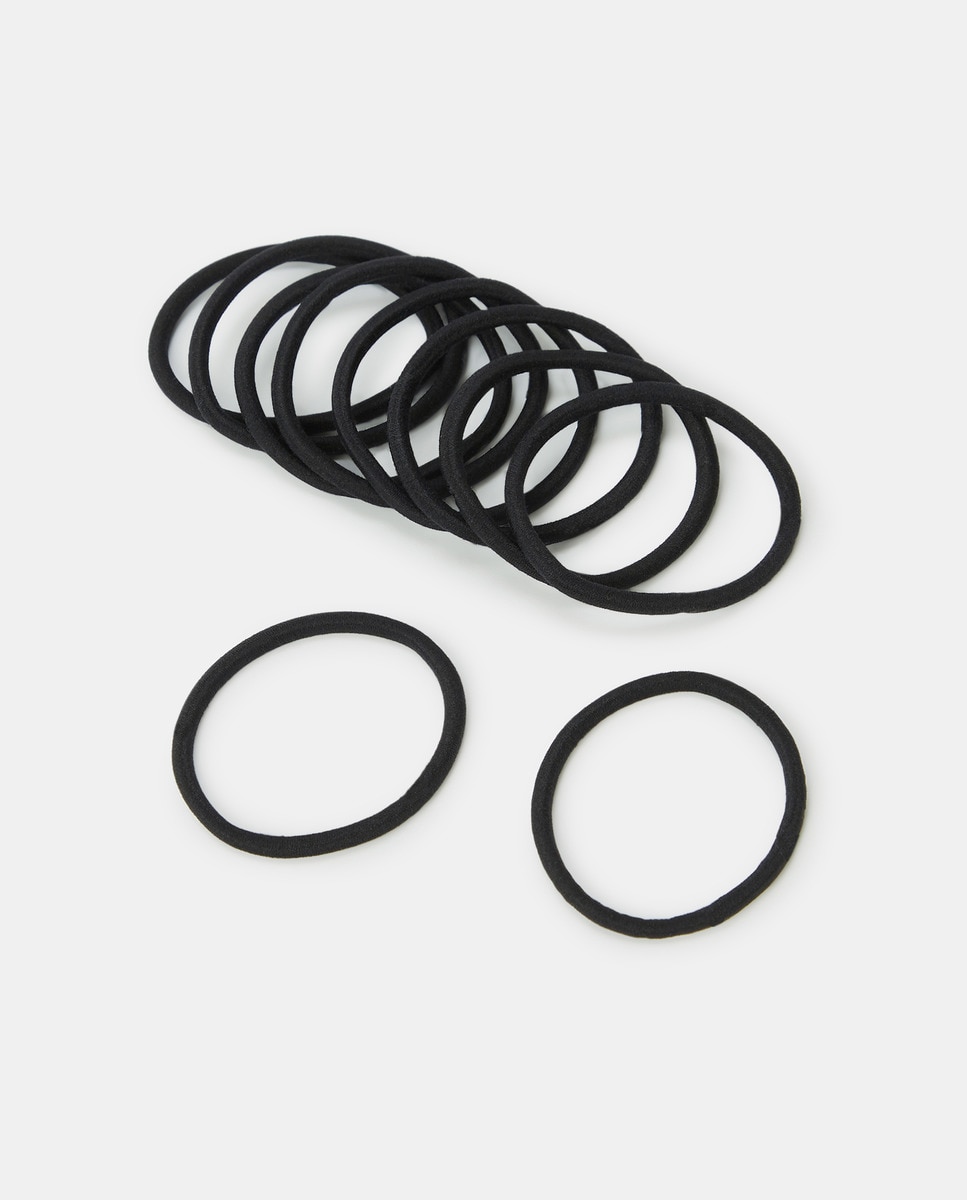 Pack de elásticos pretos Preto-1