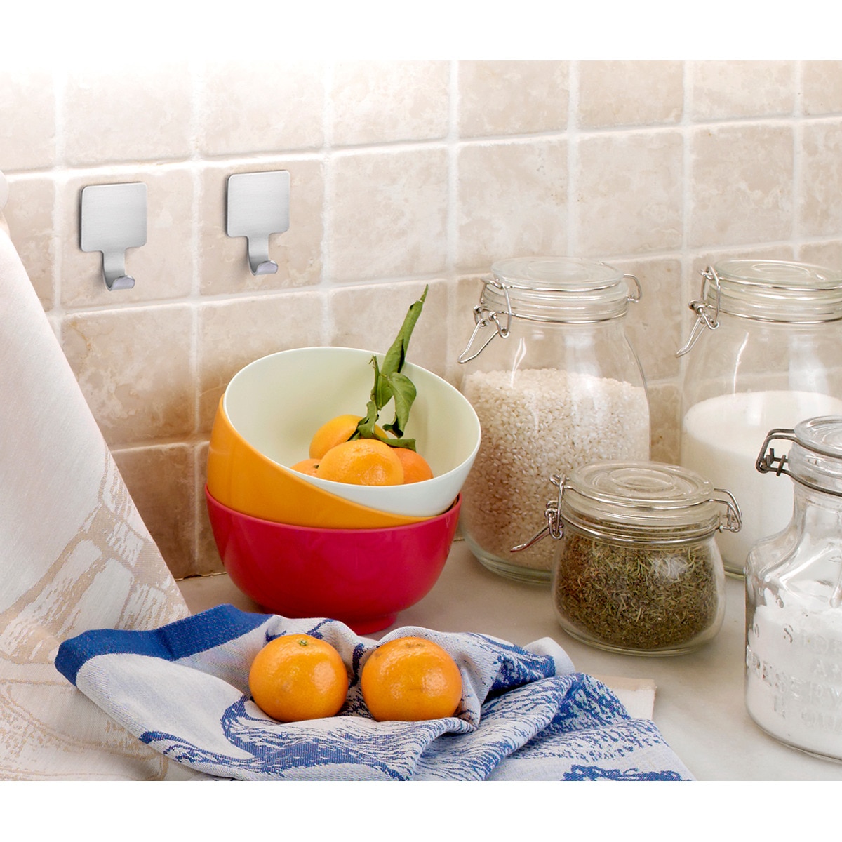 Colgador Adhesivo Acero Mate Plain - 2 Uds Acero mate-4