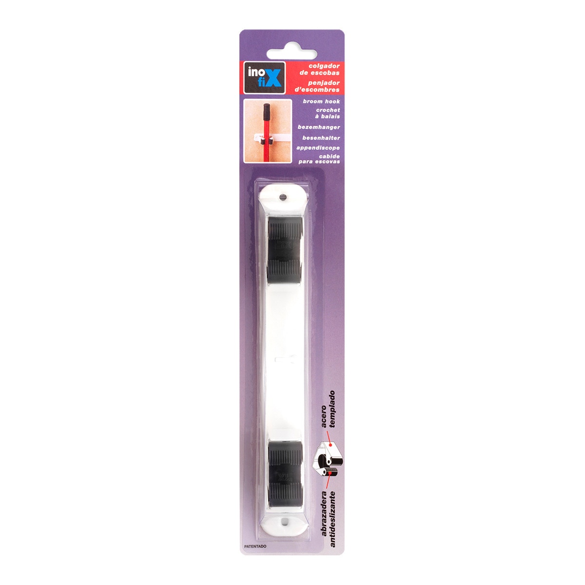 Colgador Escobas Doble Blanco-2