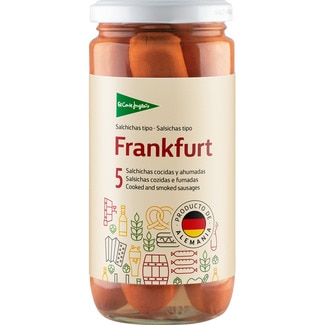 salchichas frankfurt sin gluten 5 unidades frasco 250 g neto escurrido - El Corte Ingles