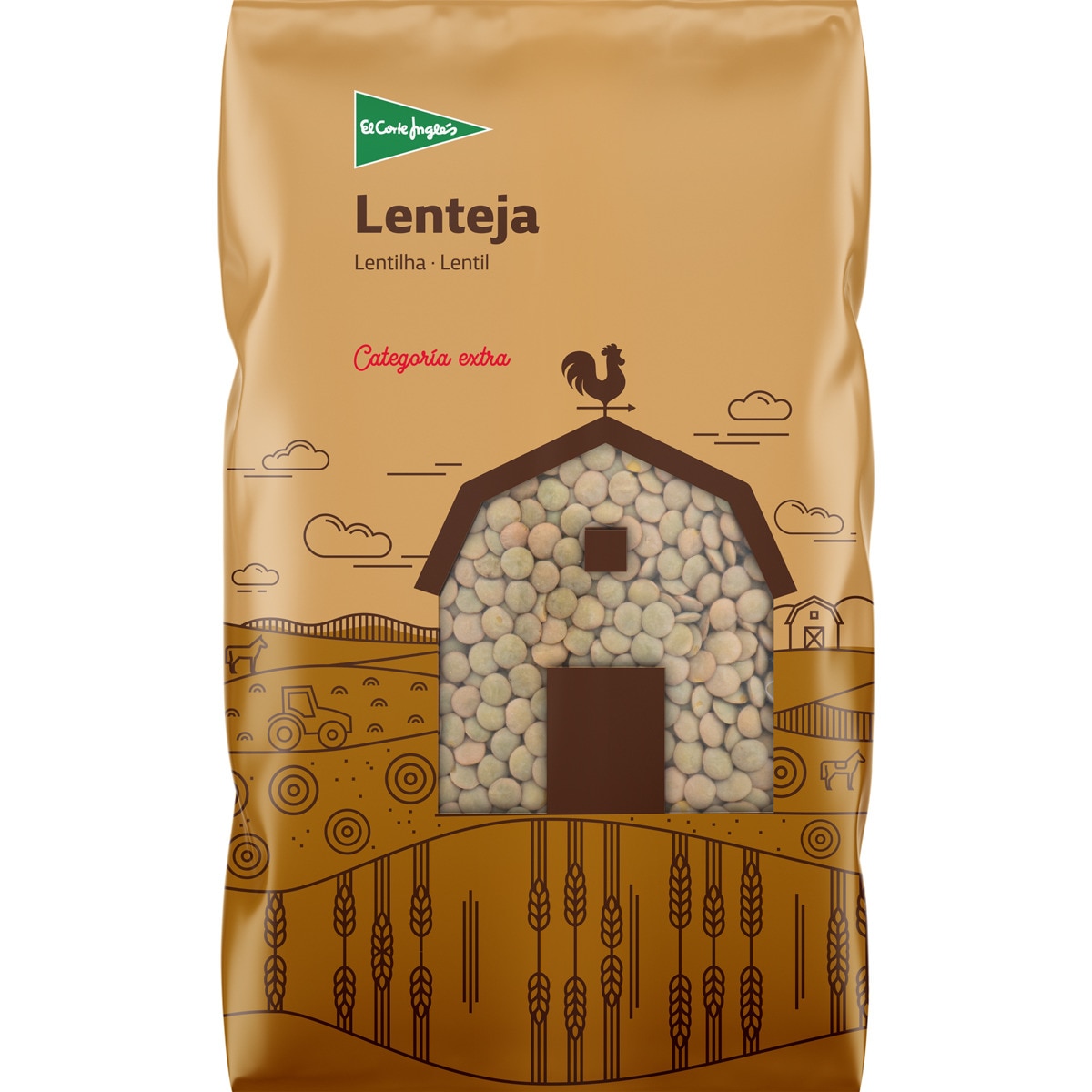 lenteja castellana extra paquete 1 kg