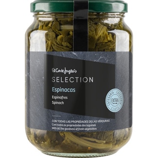 espinacas extra frasco 350 g neto escurrido - El Corte Ingles Selection