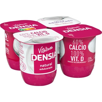 natural desnatado 0% m.g. con calcio edulcorado pack 4 unidades 120 g - Danone Densia