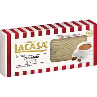 turrón de chocolate y café Sin Gluten Calidad Suprema tableta 225 g - Lacasa