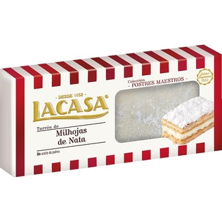 turrón de milhojas de nata Calidad Suprema tableta 200 g - Lacasa
