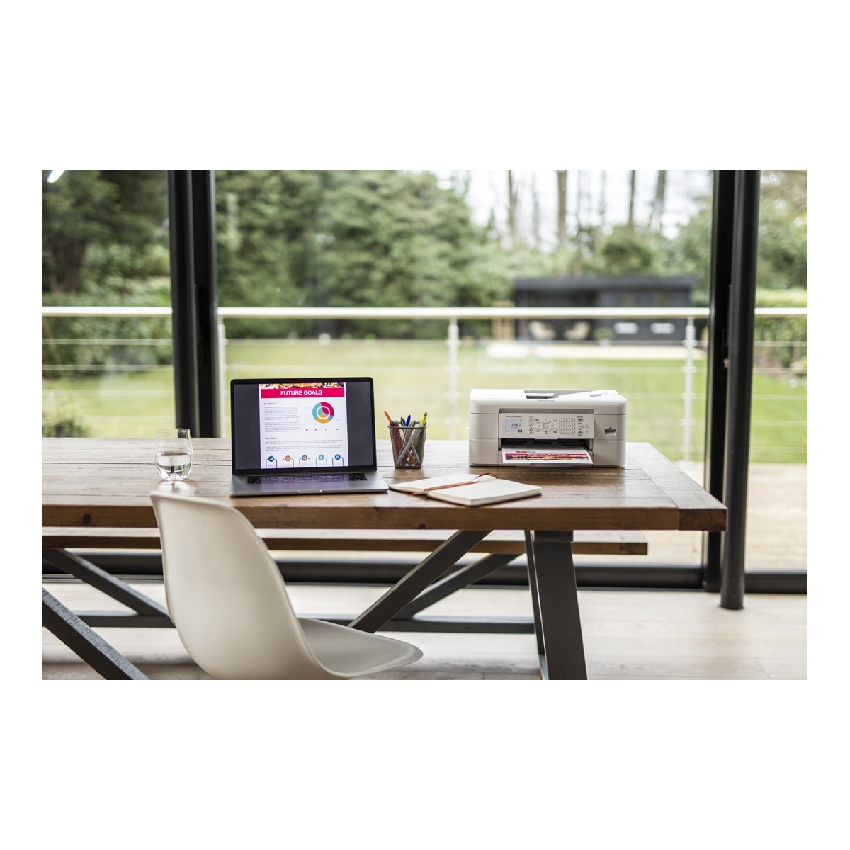 Impresora Multifunción tinta Brother MFC-J1010DW, Fax Wi-Fi Blanco-4