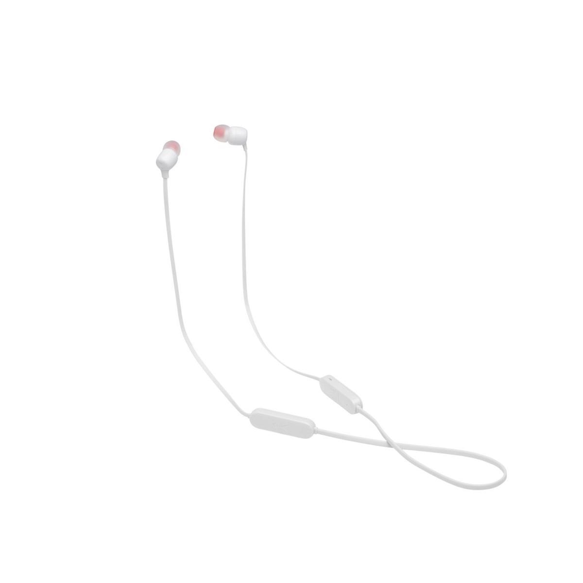 Auriculares Bluetooth JBL com Microfone  T 125 BT -  Branco Branco-1